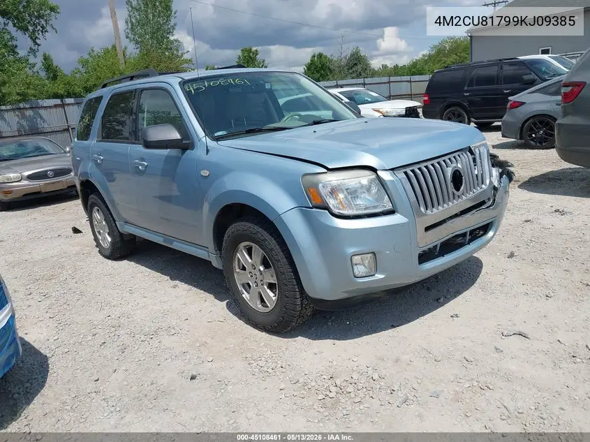 2009 Mercury Mariner I4 VIN: 4M2CU81799KJ09385 Lot: 45108461