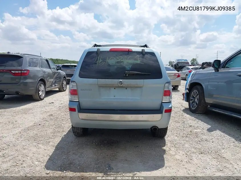 2009 Mercury Mariner I4 VIN: 4M2CU81799KJ09385 Lot: 45108461