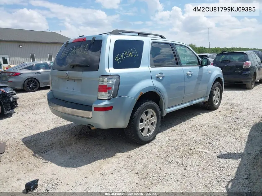 2009 Mercury Mariner I4 VIN: 4M2CU81799KJ09385 Lot: 45108461