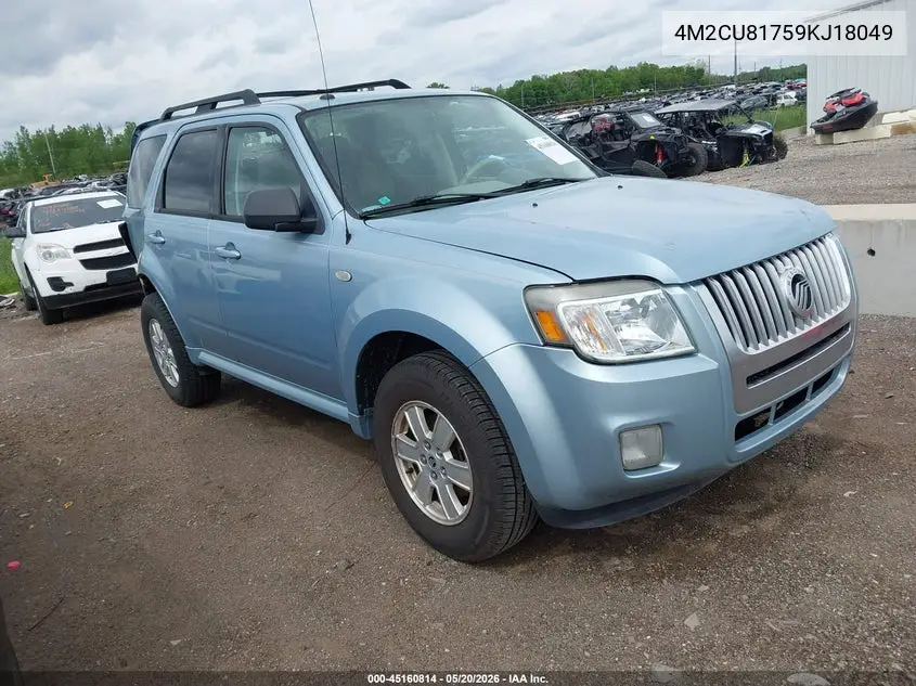 2009 Mercury Mariner I4 VIN: 4M2CU81759KJ18049 Lot: 45160814
