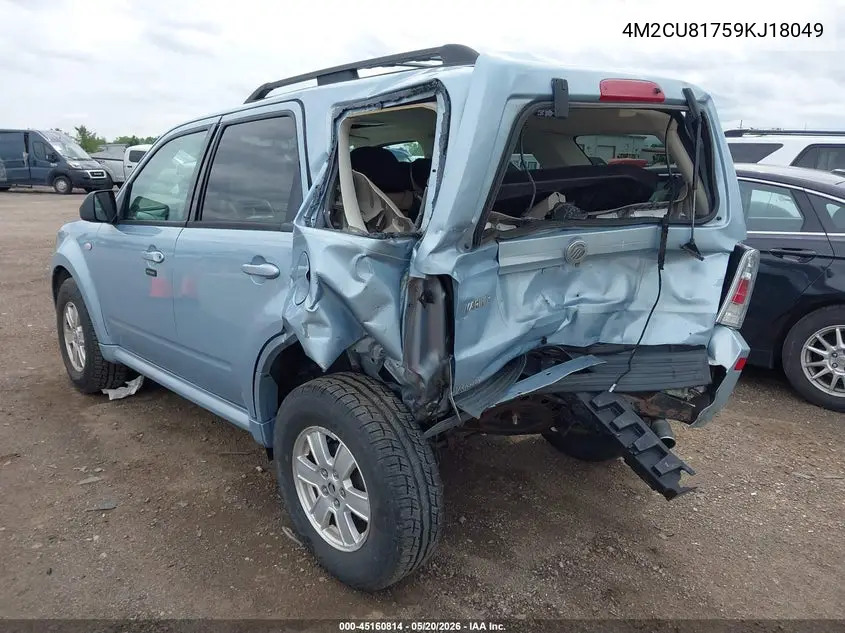 2009 Mercury Mariner I4 VIN: 4M2CU81759KJ18049 Lot: 45160814