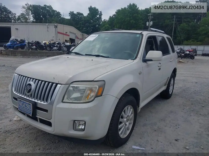 2009 Mercury Mariner Premier V6 VIN: 4M2CU87G89KJ20434 Lot: 45246469