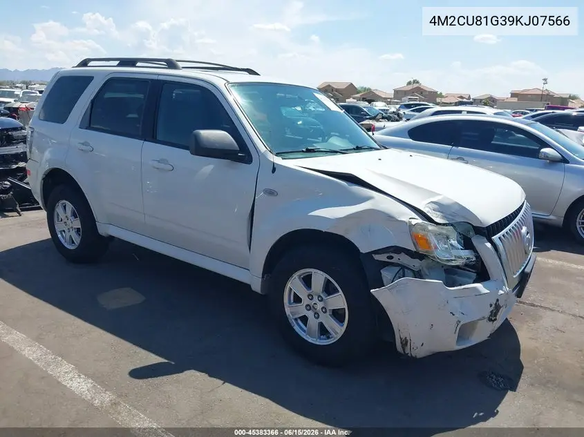 2009 Mercury Mariner V6 VIN: 4M2CU81G39KJ07566 Lot: 45383366