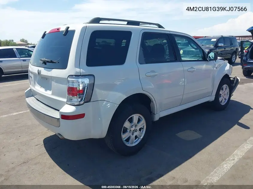 2009 Mercury Mariner V6 VIN: 4M2CU81G39KJ07566 Lot: 45383366