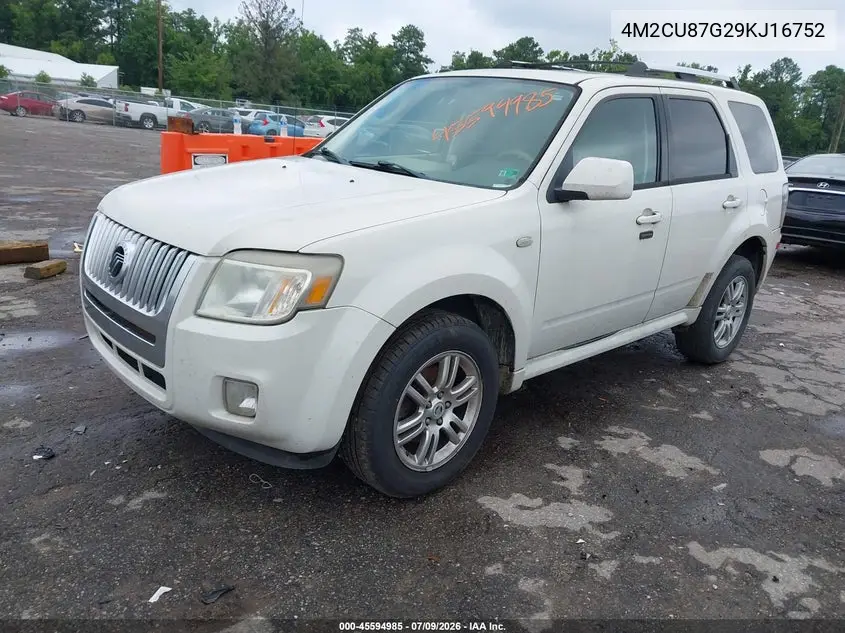 2009 Mercury Mariner Premier V6 VIN: 4M2CU87G29KJ16752 Lot: 45594985
