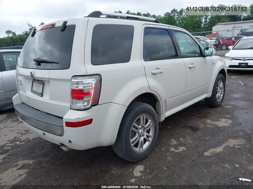 2009 Mercury Mariner Premier V6 VIN: 4M2CU87G29KJ16752 Lot: 45594985