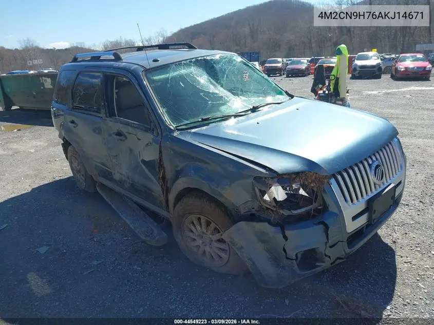 2010 Mercury Mariner Premier VIN: 4M2CN9H76AKJ14671 Lot: 44549223