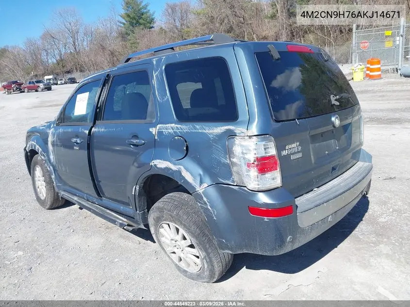 2010 Mercury Mariner Premier VIN: 4M2CN9H76AKJ14671 Lot: 44549223