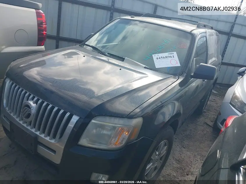 2010 Mercury Mariner VIN: 4M2CN8BG7AKJ02936 Lot: 44568961