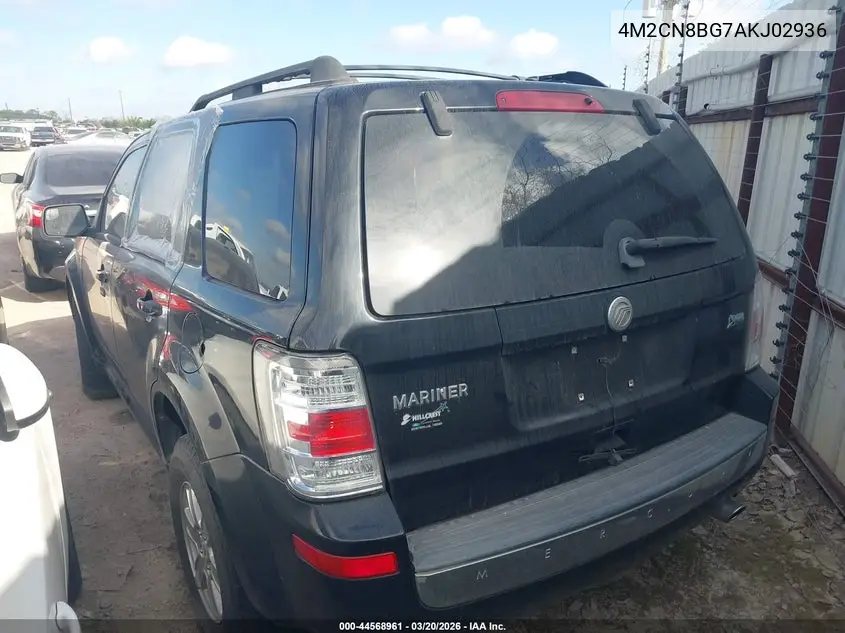 2010 Mercury Mariner VIN: 4M2CN8BG7AKJ02936 Lot: 44568961