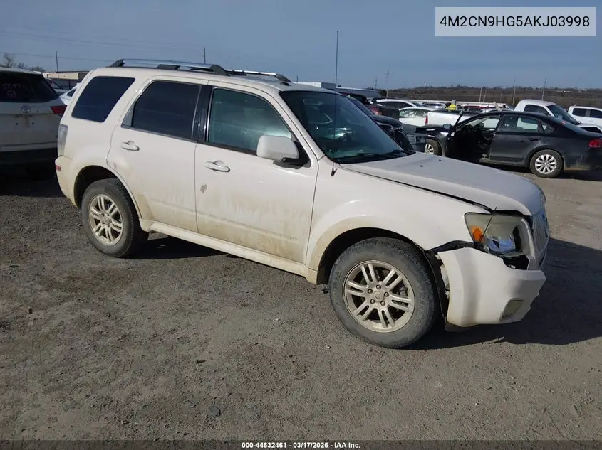 2010 Mercury Mariner Premier VIN: 4M2CN9HG5AKJ03998 Lot: 44632461