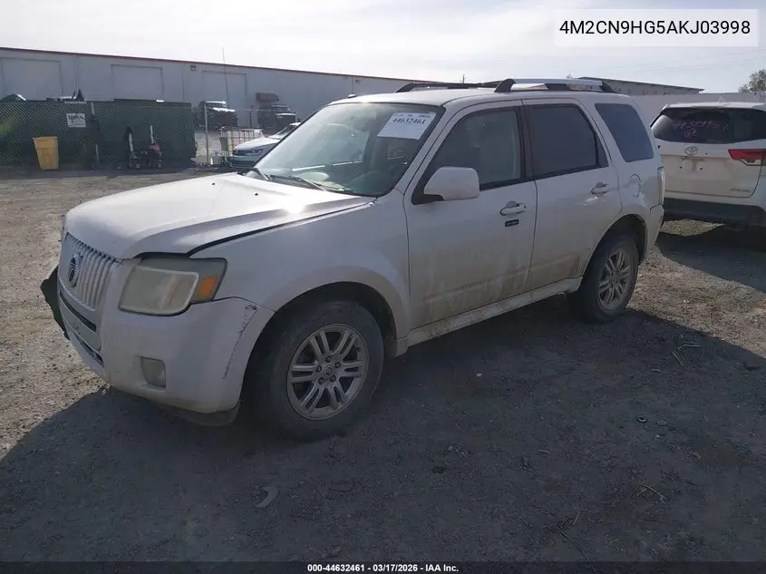 2010 Mercury Mariner Premier VIN: 4M2CN9HG5AKJ03998 Lot: 44632461
