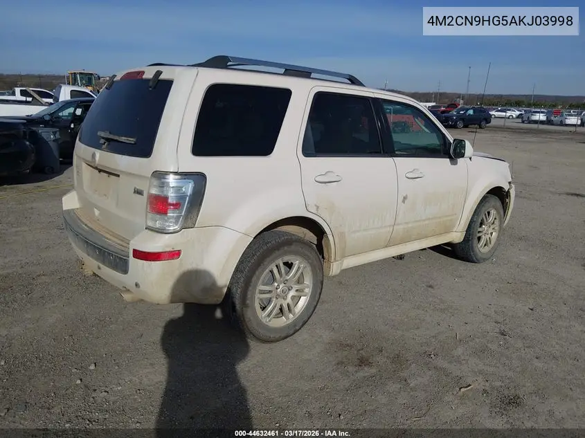 2010 Mercury Mariner Premier VIN: 4M2CN9HG5AKJ03998 Lot: 44632461
