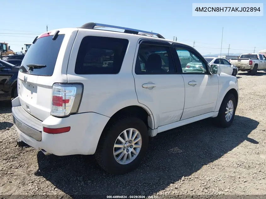 2010 Mercury Mariner Premier VIN: 4M2CN8H77AKJ02894 Lot: 44994824