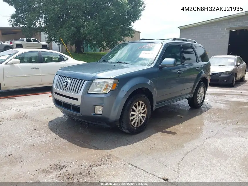 2010 Mercury Mariner Premier VIN: 4M2CN8HG2AKJ21935 Lot: 45268435