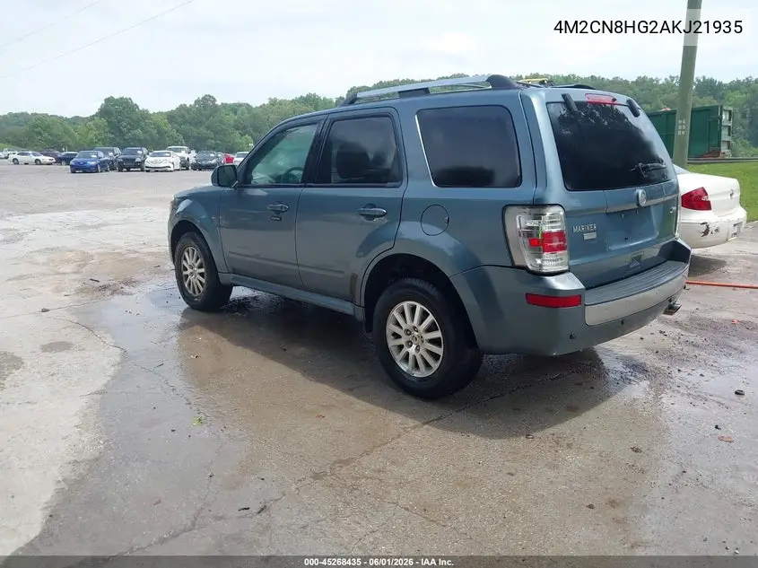 2010 Mercury Mariner Premier VIN: 4M2CN8HG2AKJ21935 Lot: 45268435