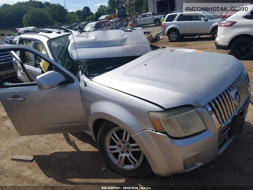 2010 Mercury Mariner Premier VIN: 4M2CN8HG2AKJ00390 Lot: 45280921