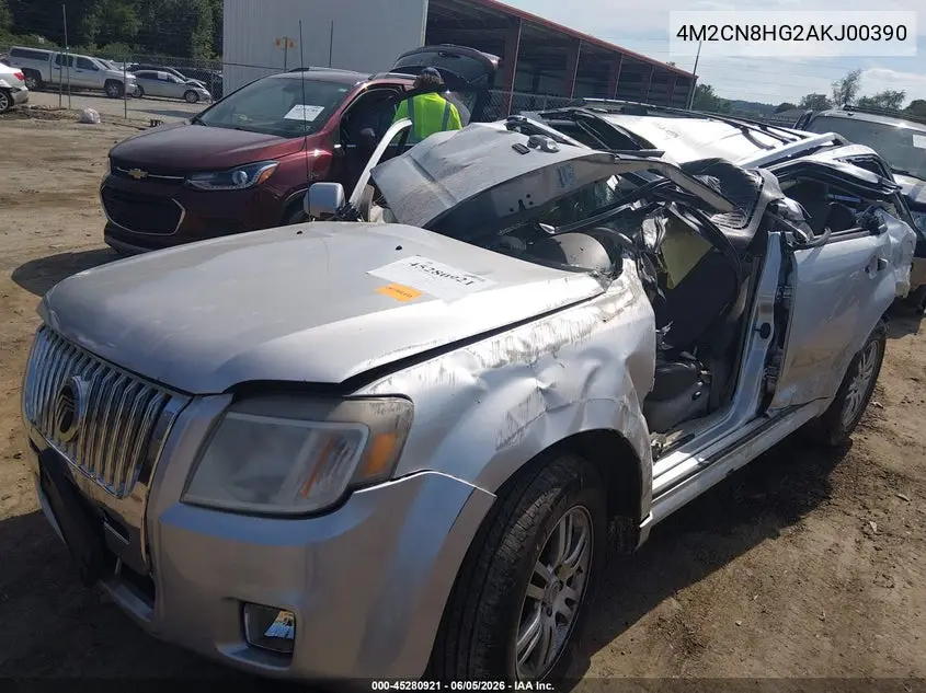 2010 Mercury Mariner Premier VIN: 4M2CN8HG2AKJ00390 Lot: 45280921