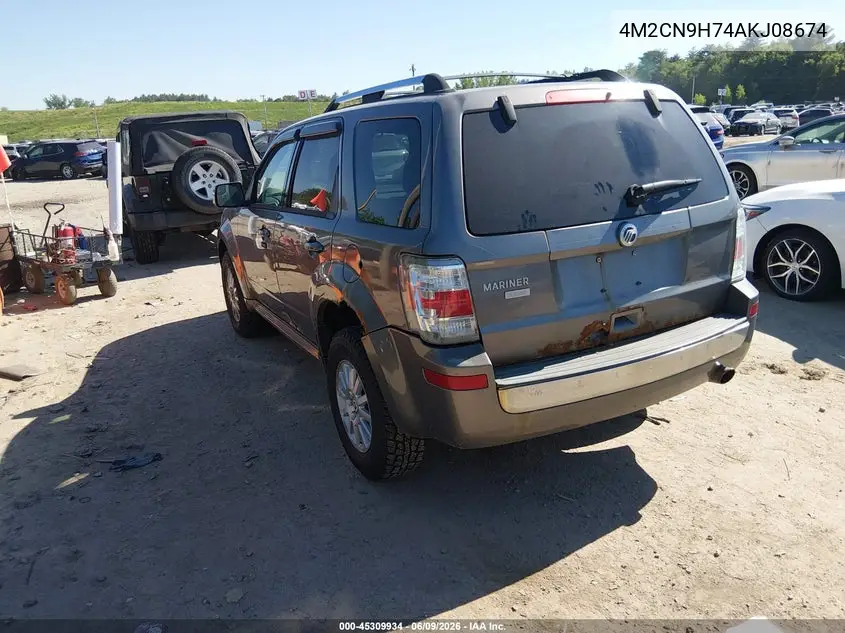 2010 Mercury Mariner Premier VIN: 4M2CN9H74AKJ08674 Lot: 45309934