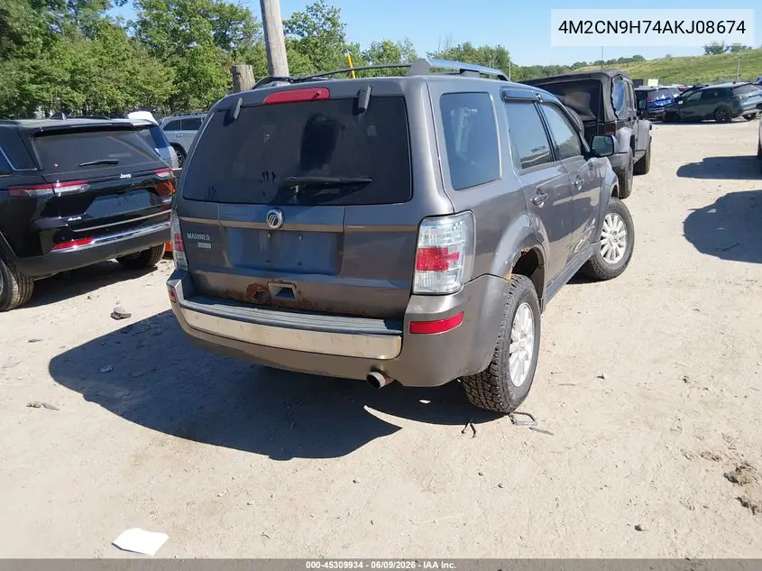 2010 Mercury Mariner Premier VIN: 4M2CN9H74AKJ08674 Lot: 45309934