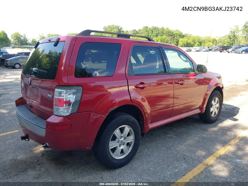 2010 Mercury Mariner VIN: 4M2CN9BG3AKJ23742 Lot: 45543039