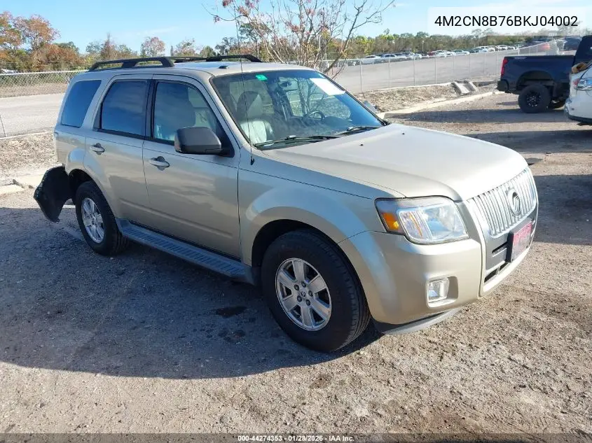 2011 Mercury Mariner VIN: 4M2CN8B76BKJ04002 Lot: 44274353