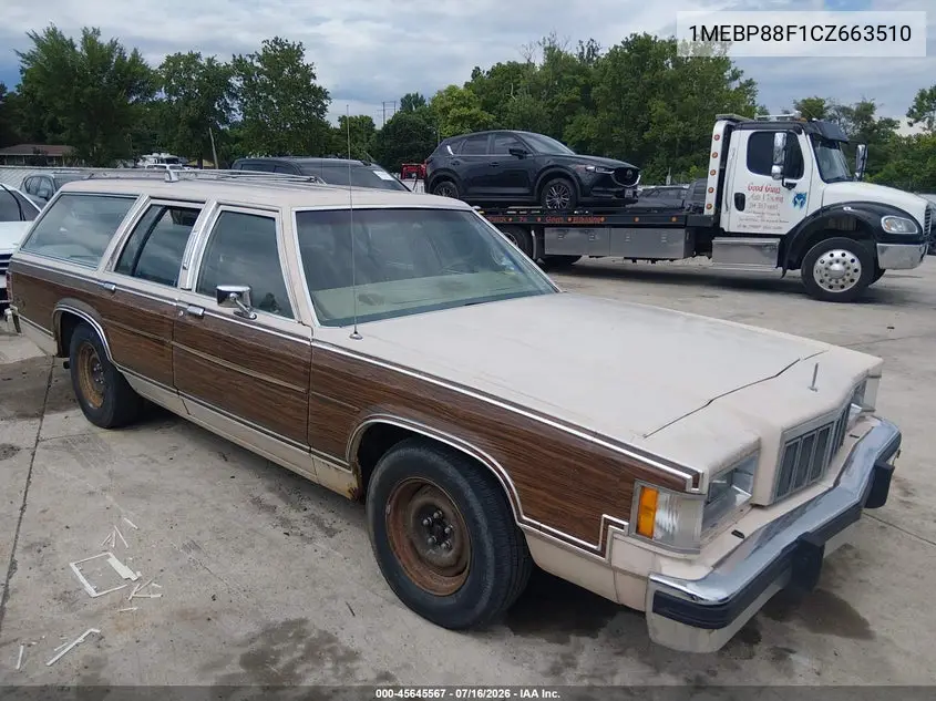 1982 Mercury Marquis Colony Park VIN: 1MEBP88F1CZ663510 Lot: 45645567