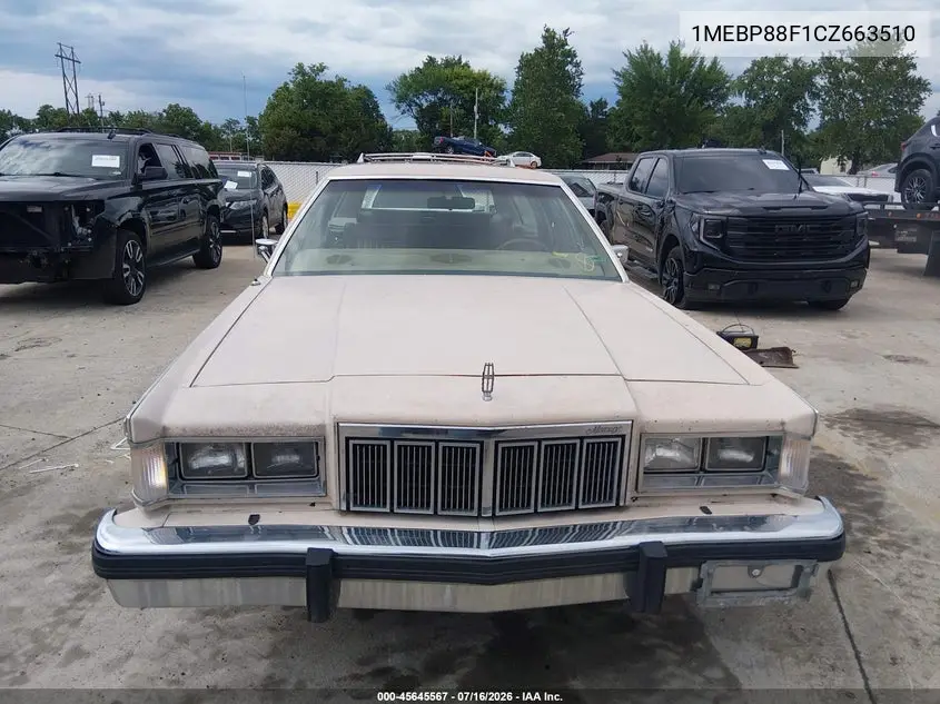 1982 Mercury Marquis Colony Park VIN: 1MEBP88F1CZ663510 Lot: 45645567