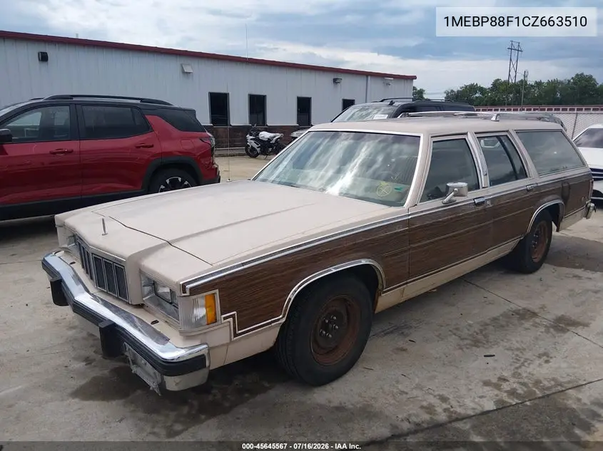 1982 Mercury Marquis Colony Park VIN: 1MEBP88F1CZ663510 Lot: 45645567