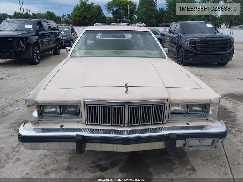 1982 Mercury Marquis Colony Park VIN: 1MEBP88F1CZ663510 Lot: 45645567
