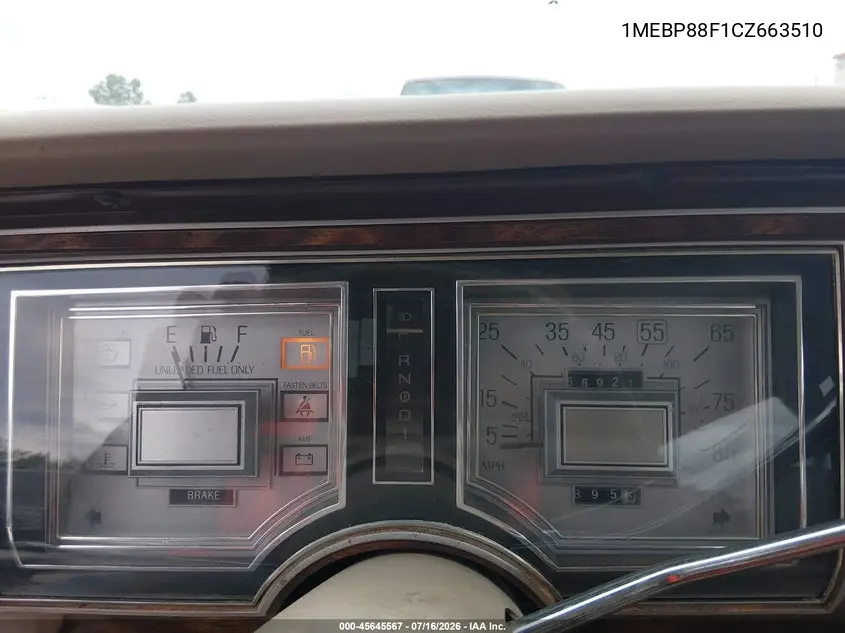 1982 Mercury Marquis Colony Park VIN: 1MEBP88F1CZ663510 Lot: 45645567