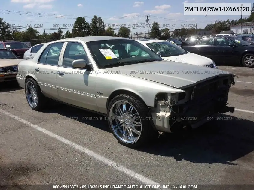 2004 Mercury Marquis Grand Marquis Ls VIN: 2MEHM75W14X665220 Lot: 15913373
