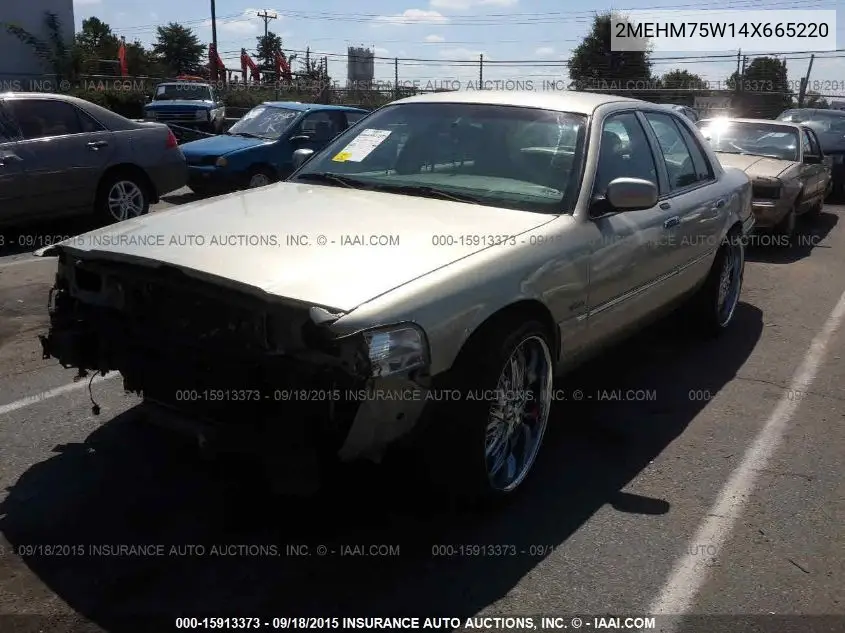 2004 Mercury Marquis Grand Marquis Ls VIN: 2MEHM75W14X665220 Lot: 15913373