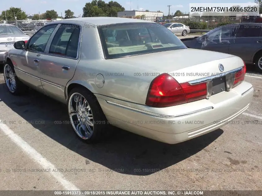 2004 Mercury Marquis Grand Marquis Ls VIN: 2MEHM75W14X665220 Lot: 15913373