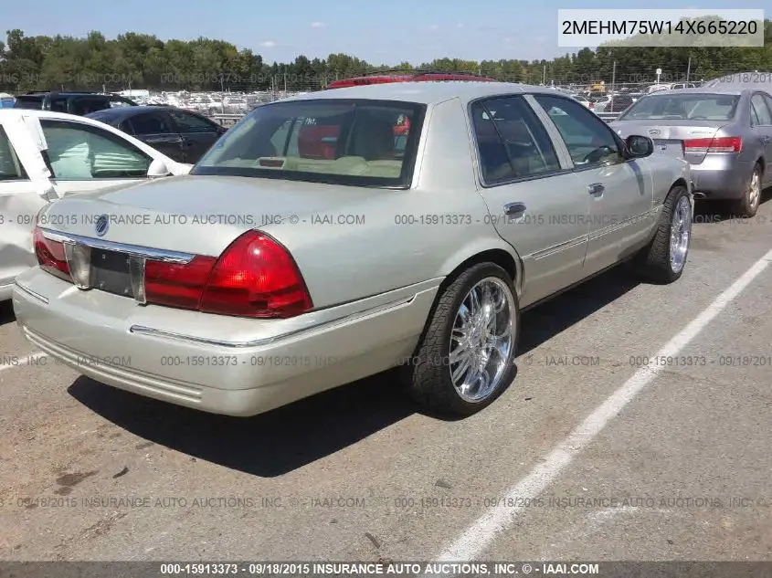 2004 Mercury Marquis Grand Marquis Ls VIN: 2MEHM75W14X665220 Lot: 15913373
