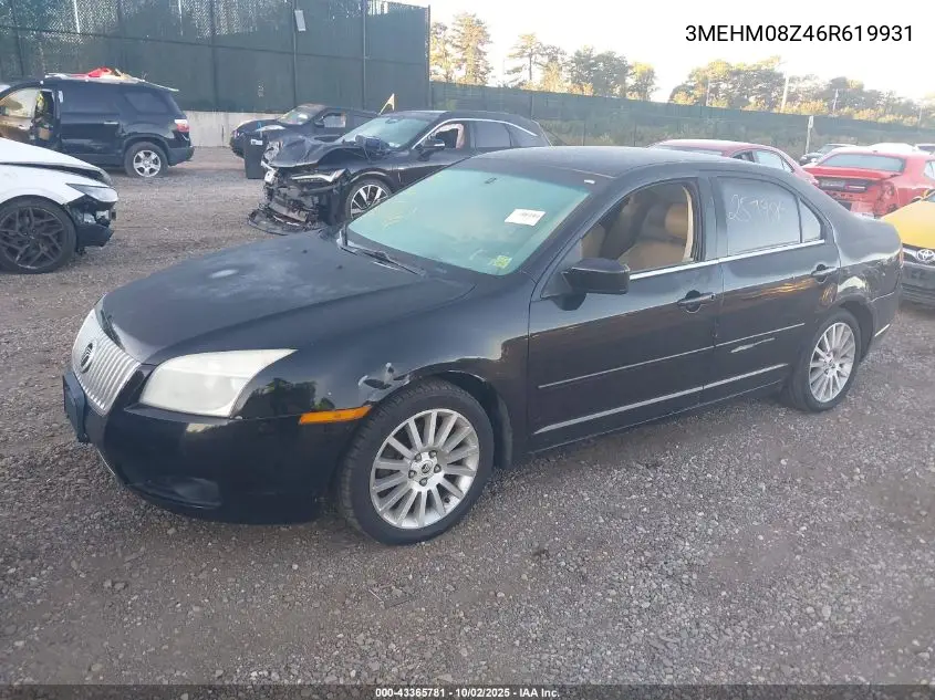 2006 Mercury Milan I4 Premier VIN: 3MEHM08Z46R619931 Lot: 43365781