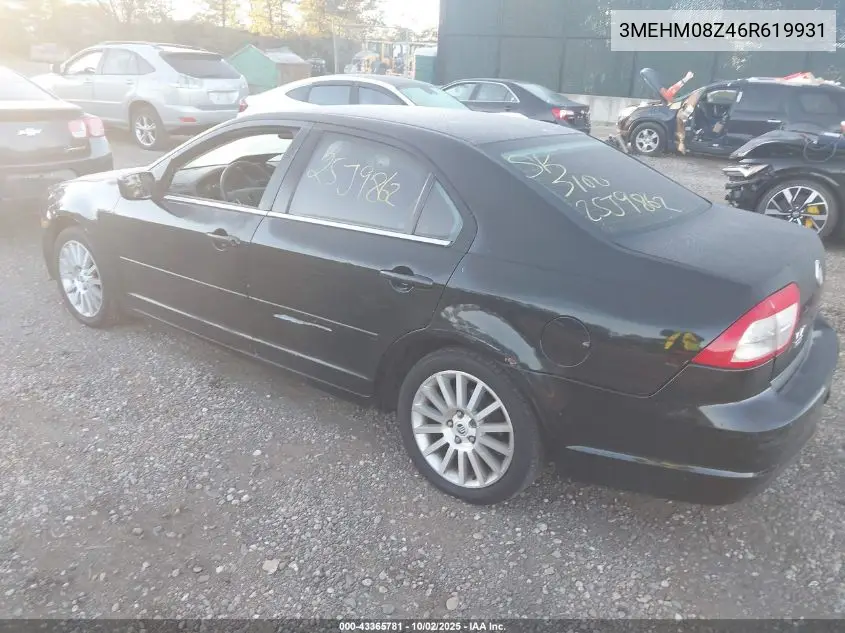 2006 Mercury Milan I4 Premier VIN: 3MEHM08Z46R619931 Lot: 43365781