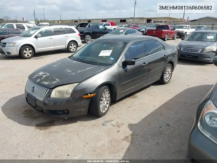 2006 Mercury Milan V6 Premier VIN: 3MEHM08136R606582 Lot: 44546726