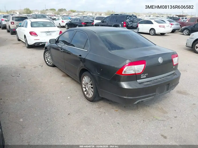 2006 Mercury Milan V6 Premier VIN: 3MEHM08136R606582 Lot: 44546726