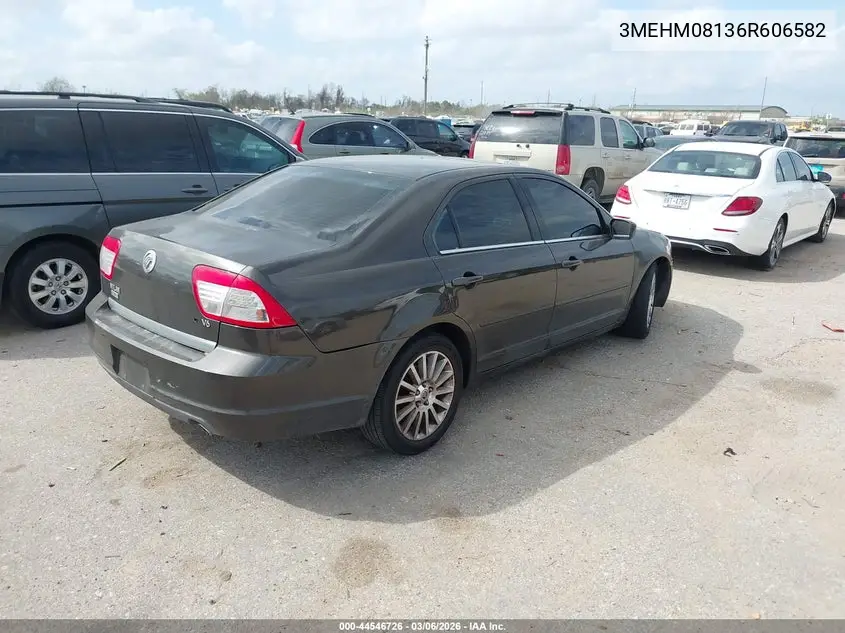 2006 Mercury Milan V6 Premier VIN: 3MEHM08136R606582 Lot: 44546726