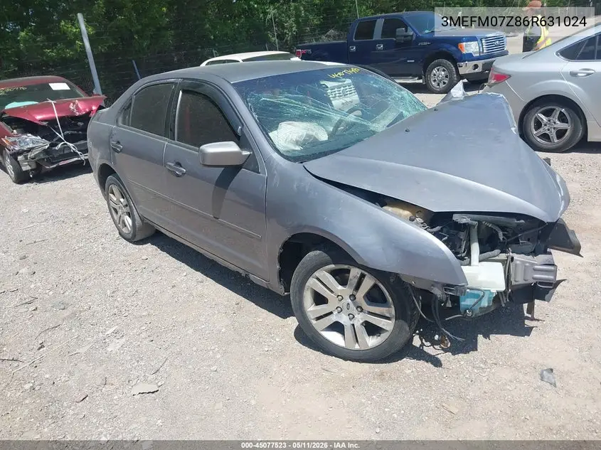 2006 Mercury Milan I4 VIN: 3MEFM07Z86R631024 Lot: 45077523