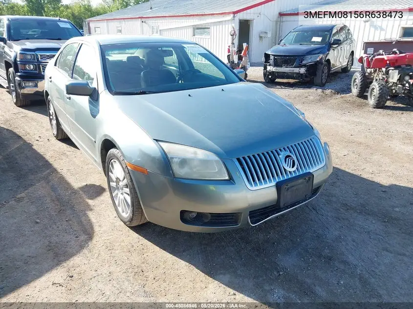 2006 Mercury Milan V6 Premier VIN: 3MEFM08156R638473 Lot: 45086946