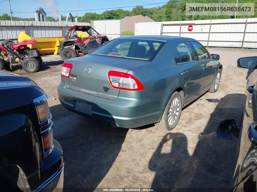 2006 Mercury Milan V6 Premier VIN: 3MEFM08156R638473 Lot: 45086946