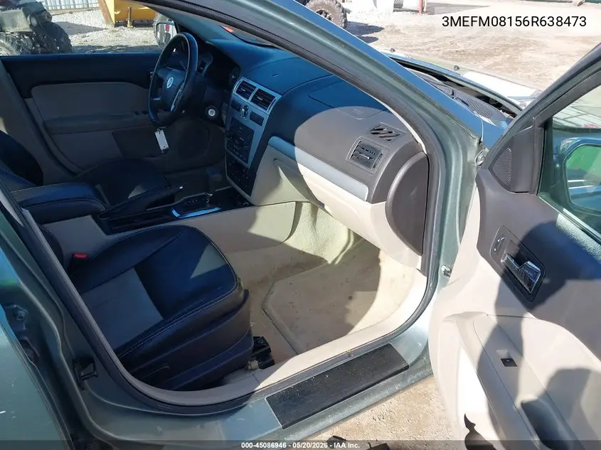 2006 Mercury Milan V6 Premier VIN: 3MEFM08156R638473 Lot: 45086946