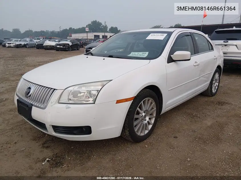 2006 Mercury Milan V6 Premier VIN: 3MEHM08146R661364 Lot: 45631200