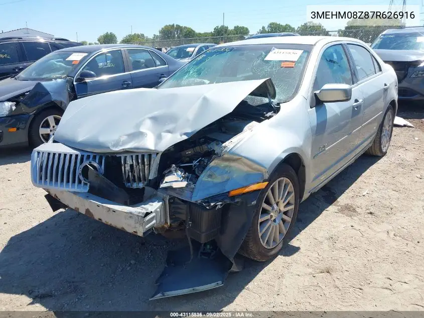 2007 Mercury Milan I4 Premier VIN: 3MEHM08Z87R626916 Lot: 43115836