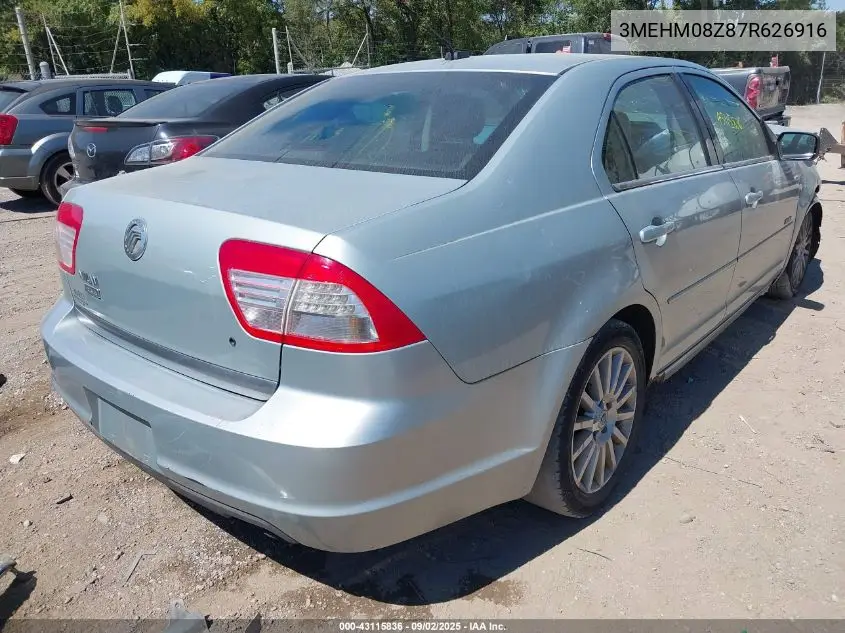 2007 Mercury Milan I4 Premier VIN: 3MEHM08Z87R626916 Lot: 43115836