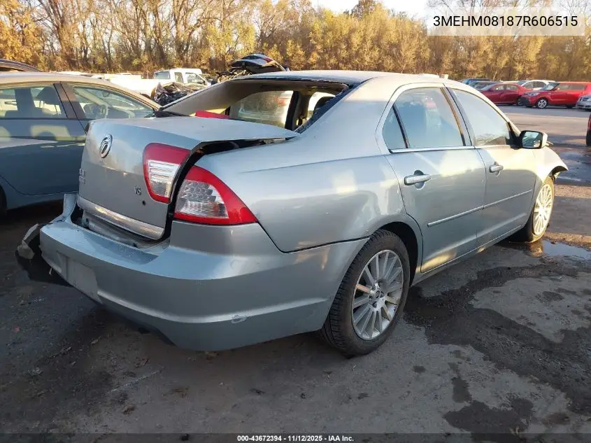 2007 Mercury Milan V6 Premier VIN: 3MEHM08187R606515 Lot: 43672394