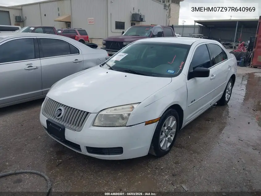 2007 Mercury Milan I4 VIN: 3MEHM07Z97R640969 Lot: 44680301