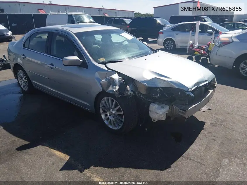 2007 Mercury Milan V6 Premier VIN: 3MEHM081X7R606855 Lot: 45028371